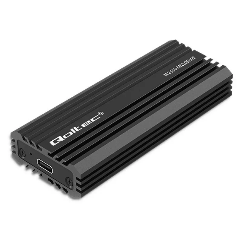 Išorinis SSD korpusas QOLTEC NV2270 M.2 SATA/NVMe diskams, USB-C, iki 2 TB