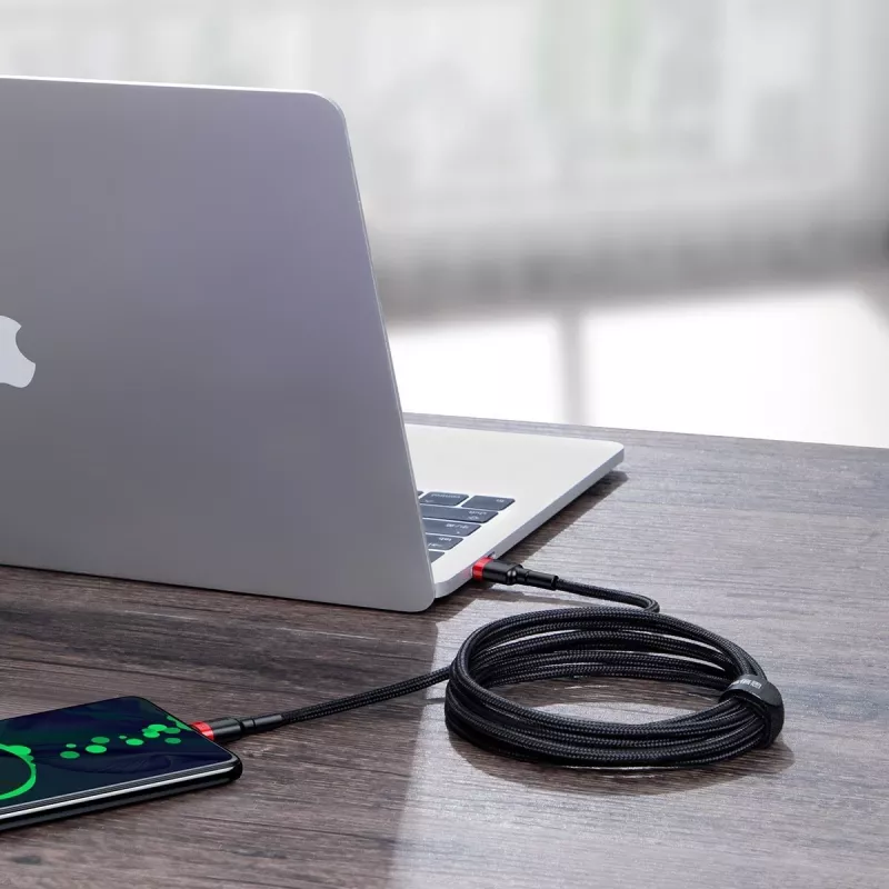 Baseus Cafule PD2.0 100W greito įkrovimo USB Type-C laidas (20V 5A) 2m Raudonas+Juodas