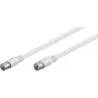 Goobay anteninis kabelis (A klasė, >85 dB), 2x ekranuotas, 5 m, baltas - Coax kištukas > Koax lizdas (visiškai ekranuotas) (66616)