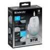 Belaidė pelė DEFENDER Stix GM-009 RF – optinė 3200 DPI, 6 mygtukų, ambidekstrinė, USB RF, maitinama baterija, balta