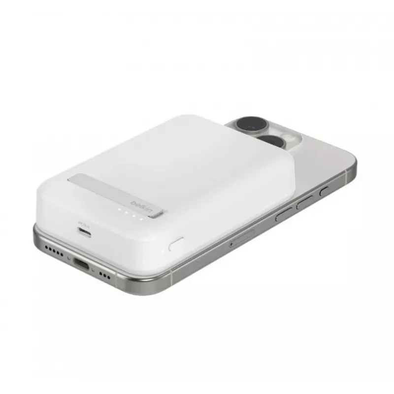 Nešiojamas belaidis įkroviklis Belkin BoostCharge Pro 15W, 10 000 mAh, baltas