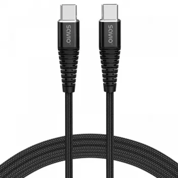 Savio CL-160 USB-C į USB-C laidas 2 m USB 2.0 juodas