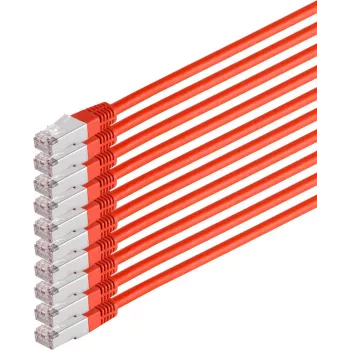 Tinklo kabelis ShiverPeaks 75711-H0.5R-SET10 Cat 6 S/FTP PIMF, 0,5 m, 10 vnt. rinkinys