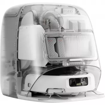 Robotinis dulkių siurblys ir šlapias valymas DJI ROMO P (vandens talpos versija) Pilka/Balta, 0,26 L dulkėms, 4 L švaraus / 3,2 L nešvaraus vandens, 5000 mAh baterija
