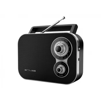 Muse M-051R 2-juostų nešiojamas radijo imtuvas, juodas