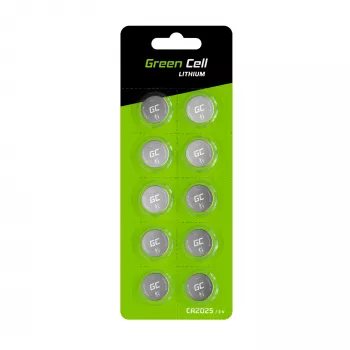 Green Cell Blister 10x Ličio baterija CR2025 3V 160mAh