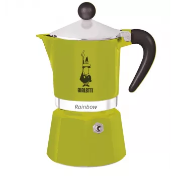 Bialetti Rainbow moka puodas 0,27 L žalias