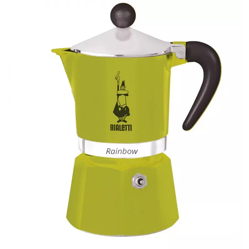 Bialetti Rainbow moka puodas 0,27 L žalias