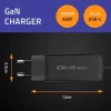 GaN nešiojamojo kompiuterio kroviklis QOLTEC 52419 65 W USB-C PD 5 V/20 V 3 A/3,25 A, 220–240 V, 1,8 m laidas, juodas
