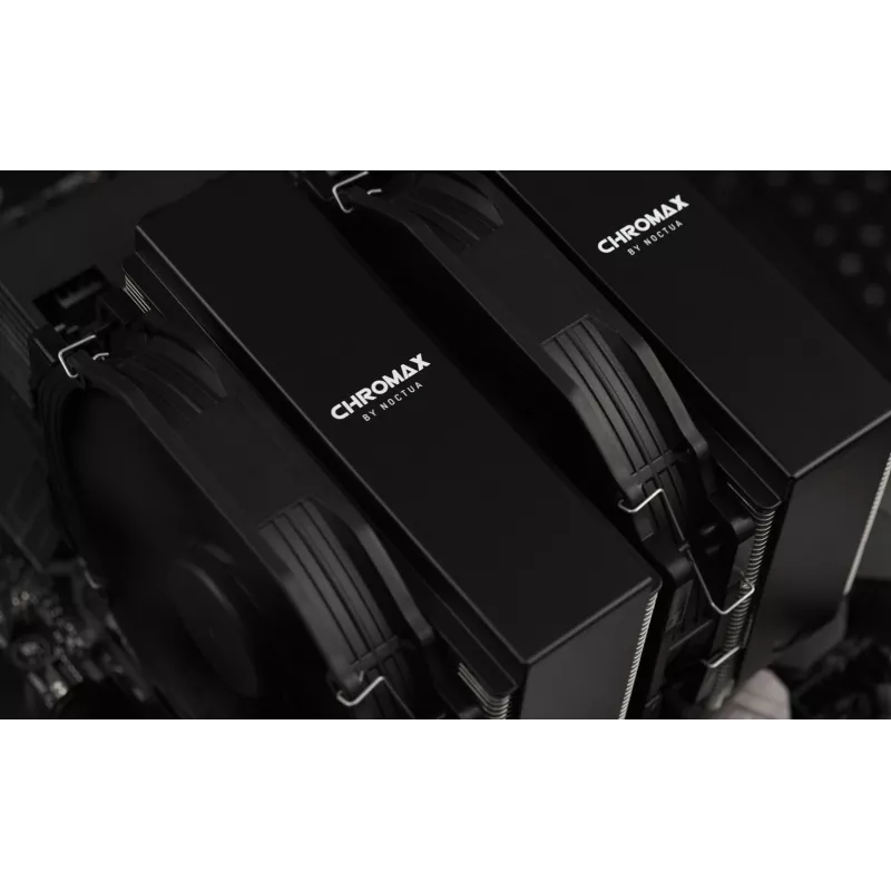 Montavimo rinkinys Noctua NA-HC4 chromax.black — Aliuminio šilumos šalintuvo priedas CPU, juodas