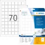 HERMA Special – Plėvelinės etiketės – matinės – lipnios – Baltos – 24 x 24 mm – 1750 vnt. (25 lapų x 70) (8339)