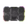 Aušintuvas nešiojamam kompiuteriui ESPERANZA EGC107 — 3 ventiliatoriai 1200–2600 RPM, 390×255×38 mm, USB PD, RGB, 5 aukščio padėtys, juodas