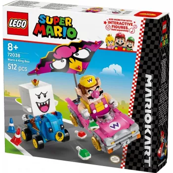 LEGO 72038 Super Mario Mario Kart Wario King Buu Huu – konstrukcinis žaidimų rinkinys su veikėjų figūrėlėmis ir trasos elementais