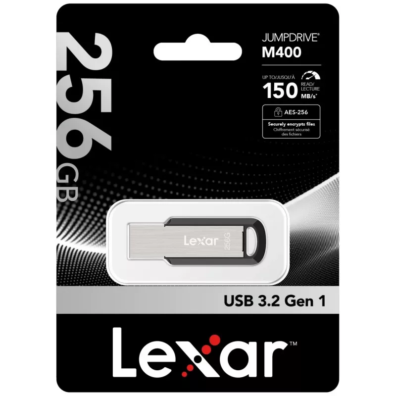 Lexar JumpDrive M400 USB atmintukas 256 GB USB Type-A 3.2 Gen 1 sidabrinis