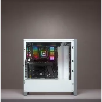 Corsair iCUE 4000X RGB Midi bokštas baltas