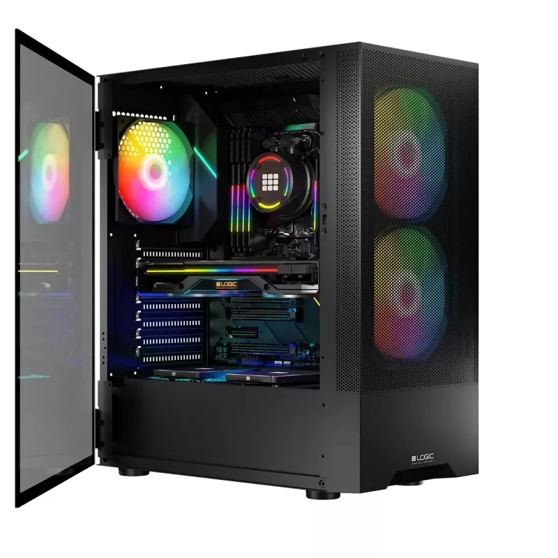 Logic Concept ARYA ARGB Midi Tower Korpusas Juodas su USB 3.0