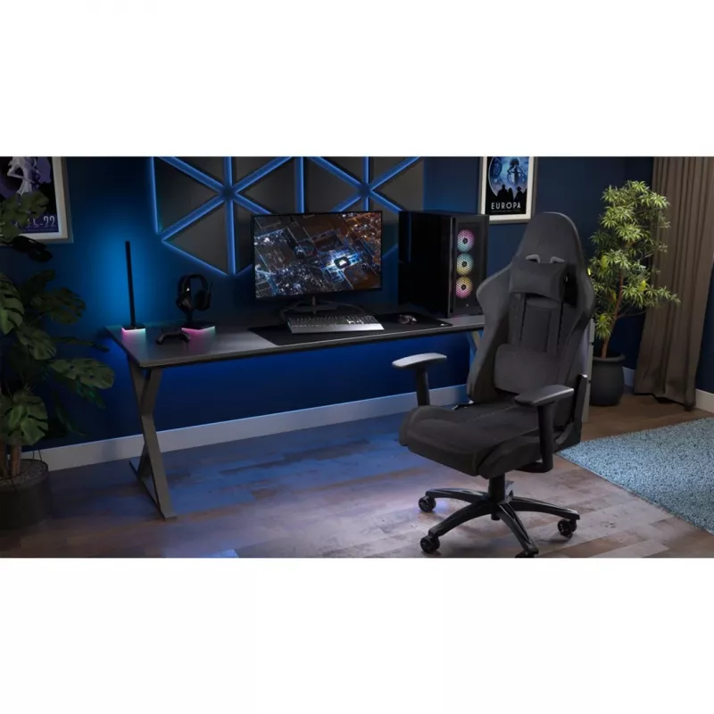 Kėdė CORSAIR TC100 RELAXED Gaming (audinys, pilka/juoda)