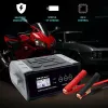 Akumuliatoriaus įkroviklis QOLTEC 52514 — 12V/24V, 25A, AGM/GEL/SLA akumuliatoriams su LCD ekranu