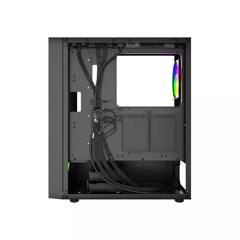 Gembird Fornax 4300 CCC-FC-4300 žaidimų korpusas ATX Midi Tower, grūdinto stiklo, ARGB ventiliatoriai, 2x USB 3.1, 1x USB 2.0, juodas