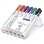 Markeris Staedtler Lumocolor 351 baltos lentos, 6 vnt., kulkos formos antgalis