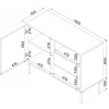1D2S TRESSE komoda 100x40x75 matinis žalias