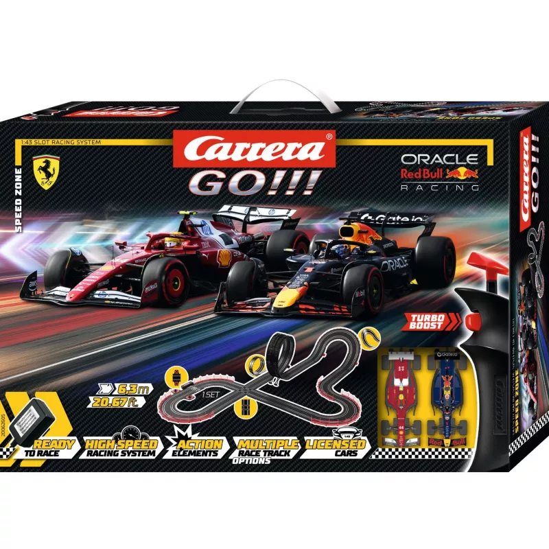 Slot car lenktynių trasa CARRERA GO!!! Speed Zone – modulinis elektrinis lenktynių komplektas