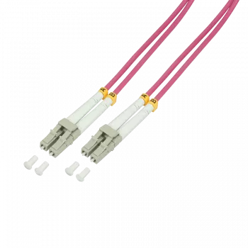 LogiLink FP4LC50 InfiniBand šviesolaidinis kabelis 50 m 2x LC violetinis