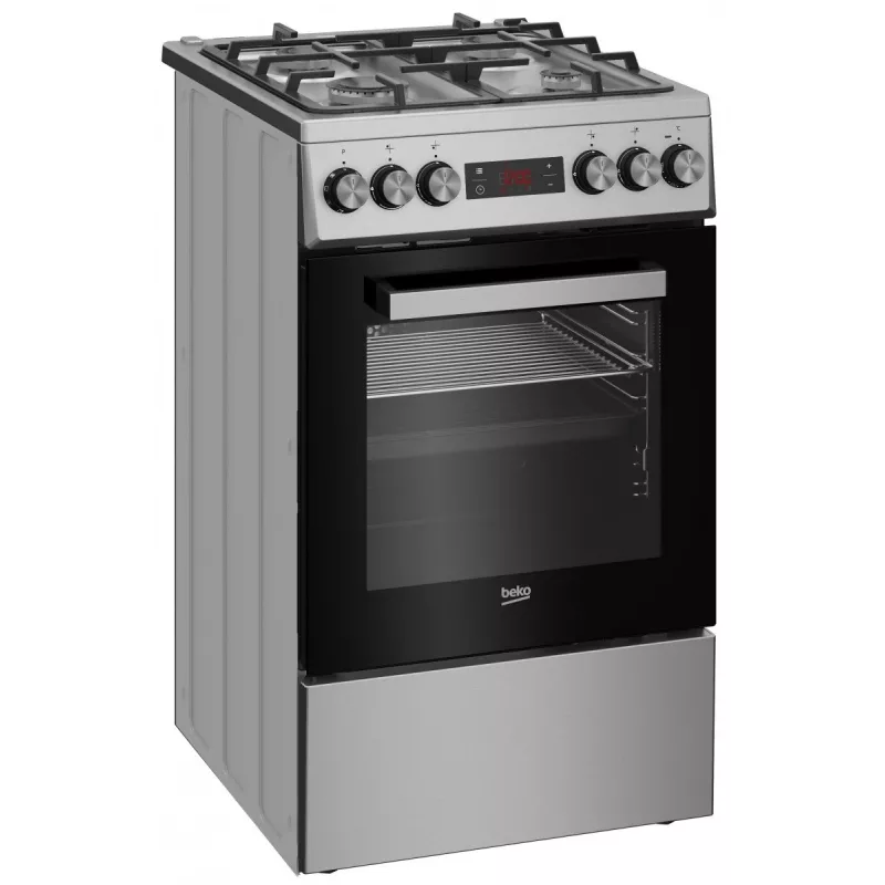 Dujinė-elektrinė viryklė BEKO FSM52330DX 5 degiklių 60 cm, energijos klasė A