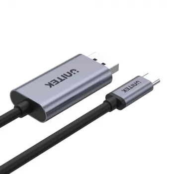 UNITEK V1409A lyties keitiklis USB-C į DisplayPort, juoda, pilka