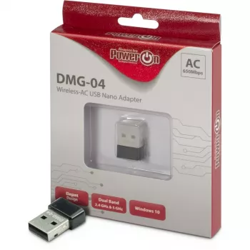 Inter-Tech USB 2.0 belaidis tinklo adapteris 650Mbps