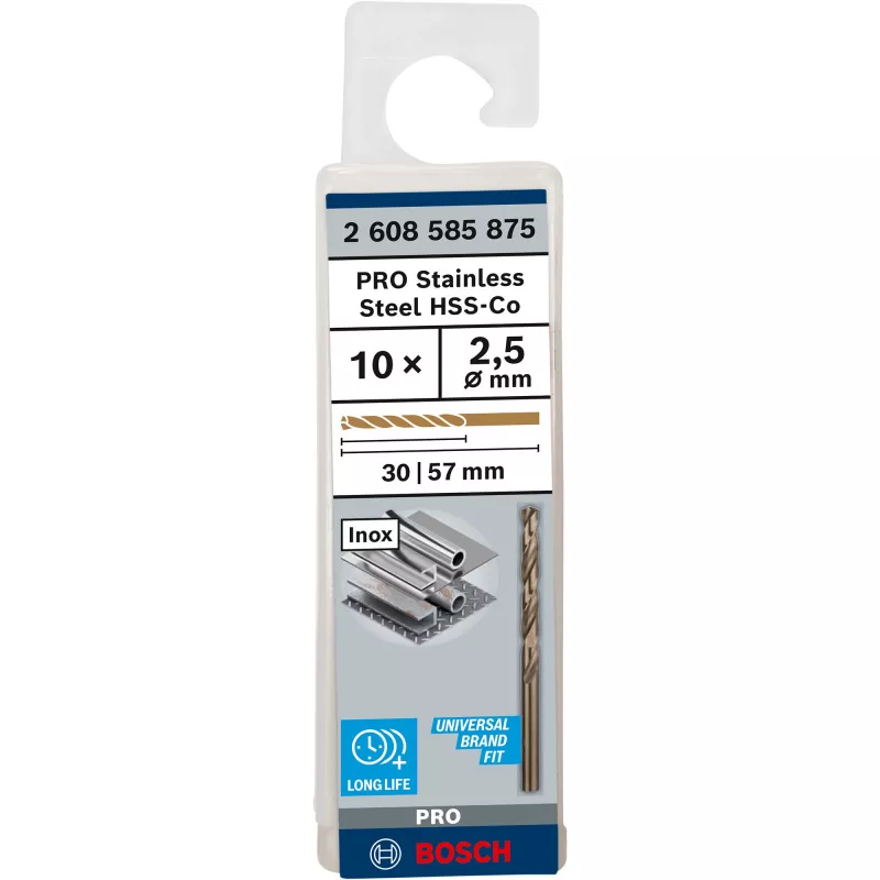Gręžtuvas Bosch Metal HSS-Co DIN 338 skersmuo 2,5 mm