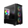 Montech X5M (B) „Micro Tower“ kompiuterio korpusas – Micro-ATX/Mini-ITX, 3×120 mm priekyje, 1×120 mm gale, palaiko ATX maitinimo šaltinį, 2×3,5 colio + 4×2,5 colio, juodas