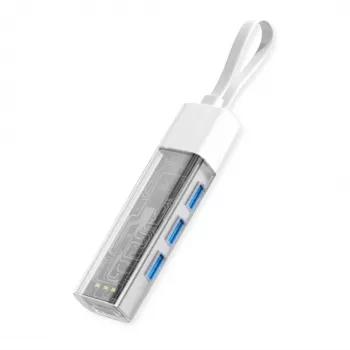 ROLINE nešiojamas USB 3.2 Gen 1 šakotuvas, 4 prievadai, Type-A + C jungiamuoju kabeliu