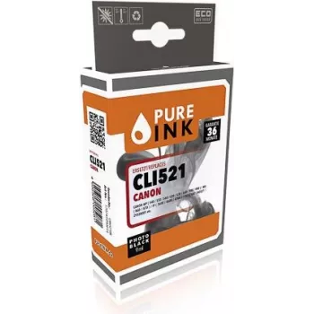 PURE INK CAN521BK PI CANON CLI521BK MP rašalas nuotraukoms juodas atkurtas lustas 9ml - suderinamas - matinis/juodas nuotraukoms
