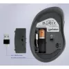 Manhattan ergonominė belaidė pelė, dešiniarankiams, reguliuojama 800/1200/1600 dpi, 2,4 GHz (iki 10 m), šeši mygtukai su slinkimo ratuku, kombinuotas USB-A ir USB-C imtuvas, juoda, AA baterija (įtraukta), trejų metų garantija