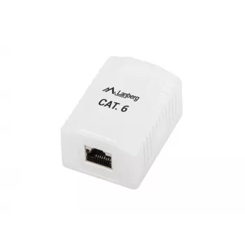 Paviršinė RJ-45 jungties dėžutė balta Lanberg OS6-0001-W