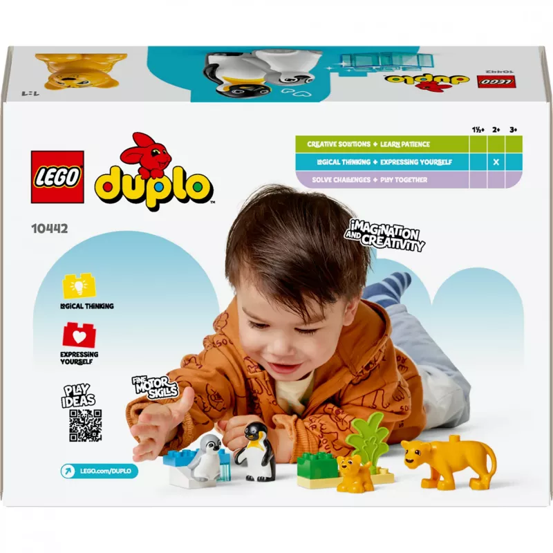 LEGO DUPLO 10442 Laukiniai gyvūnai: Pingvinai ir liūtai