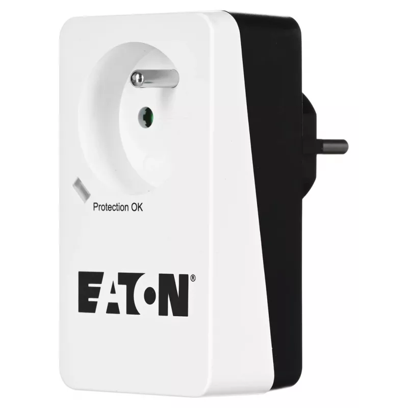 Apsaugos nuo viršįtampių dėžutė Eaton Protection Box 1 FR – 1x E tipo lizdas, 220–250 V, 16 A, 4000 W, juoda, kompaktiška