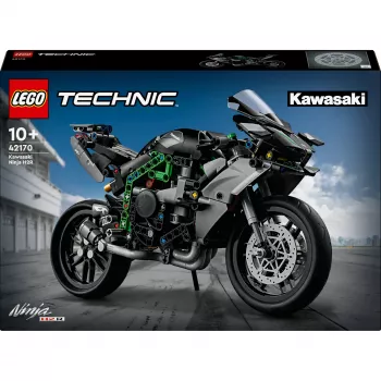 LEGO Technic motociklo modelis Kawasaki Ninja H2R 42170 — 1:1 mastelio replika, 643 dalys, instrukcijos, nuo 10 metų