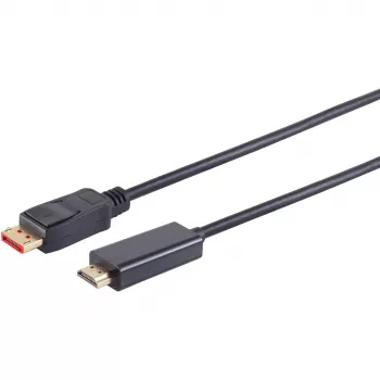 Vaizdo kabelio adapteris S/CONN 10-71075 10 m DisplayPort – HDMI Type A juodas