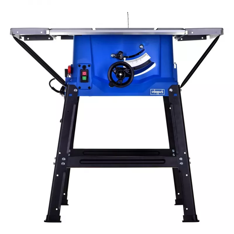 Diskinis pjūklas Scheppach HS100S Special Edition — 2000 W, 250 mm diskas, 85 mm pjovimo gylis, 0–45° kampas, sulankstomas stovas