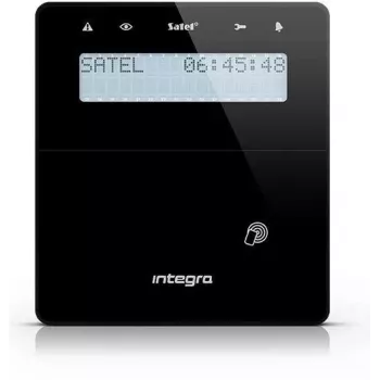 Alarmo valdymo pultas Satel INTEGRA INT-KLFR-B su LCD ekranu ir artumo kortelių skaitytuvu