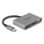 DeLOCK 61071 vaizdo kabelio adapteris 0,1 m USB Type-C / USB Type-C / USB Type-A / HDMI pilkas