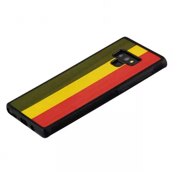 Apsauginis dėklas Samsung Galaxy Note 9 medinis ir polikarbonatinis Reggae Black