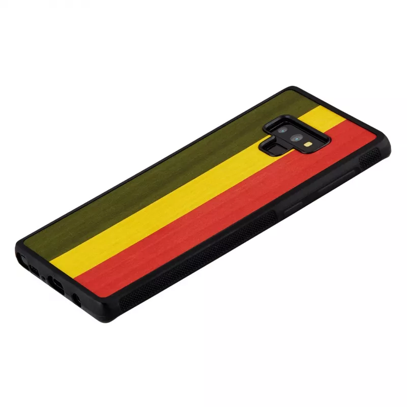 Apsauginis dėklas Samsung Galaxy Note 9 medinis ir polikarbonatinis Reggae Black