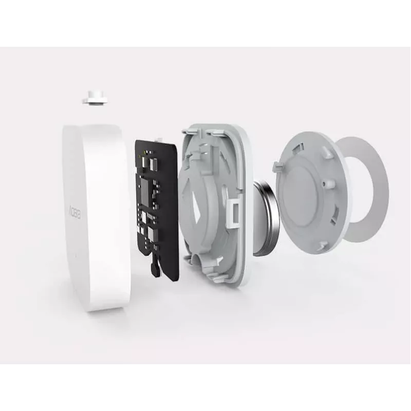 Aqara TH-S02D Baltas temperatūros ir drėgmės jutiklis, HomeKit Alexa Google