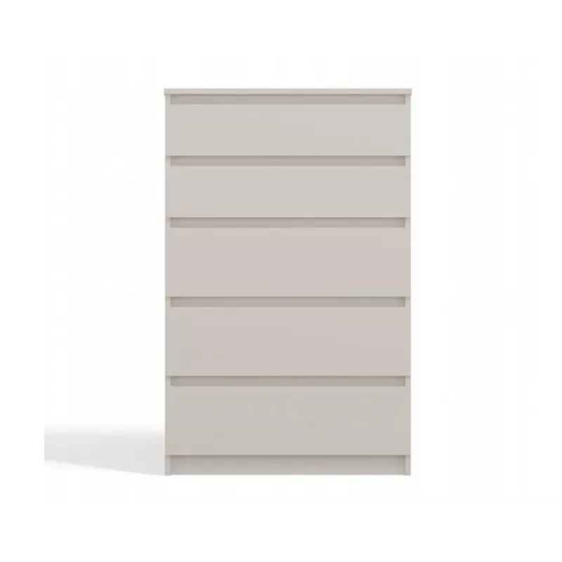 Komoda MALWA M5, 5 stalčių, Cashmere, 700×1095×400 mm, medžio drožlių plokštė