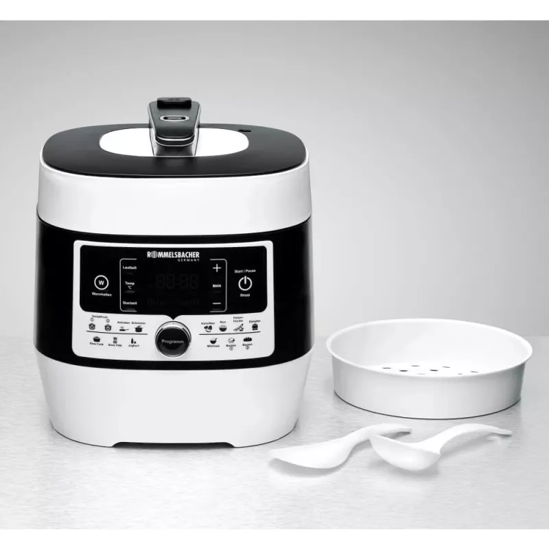 Elektrinis greitpuodis Rommelsbacher MD 1000 – 4 L, 1000 W, 14 programų, baltas/juodas