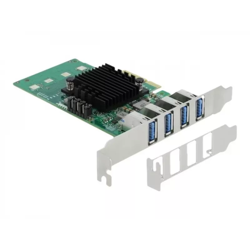 DeLOCK PCI Express x4 kortelė 4 x išoriniai USB 3.0 keturi kanalai - Low Profile