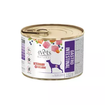 Šlapias šunų ėdalas 4vets Natural Gastro Intestinal 185 g — kalakutiena, be grūdų, suaugusiems šunims